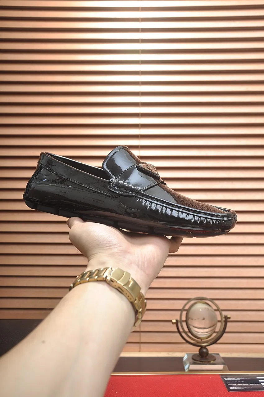 Men's Men's Shoes💰420💶【PRADA】 (High-end Niuli) New 🍀PRADA - Prada Doudou Shoes! Made of imported original cowhide, the inner top layer is comfortable cowhide lining! Original wear-resistant rubber outsole! High quality products! Code number 38-45 (45 customized)